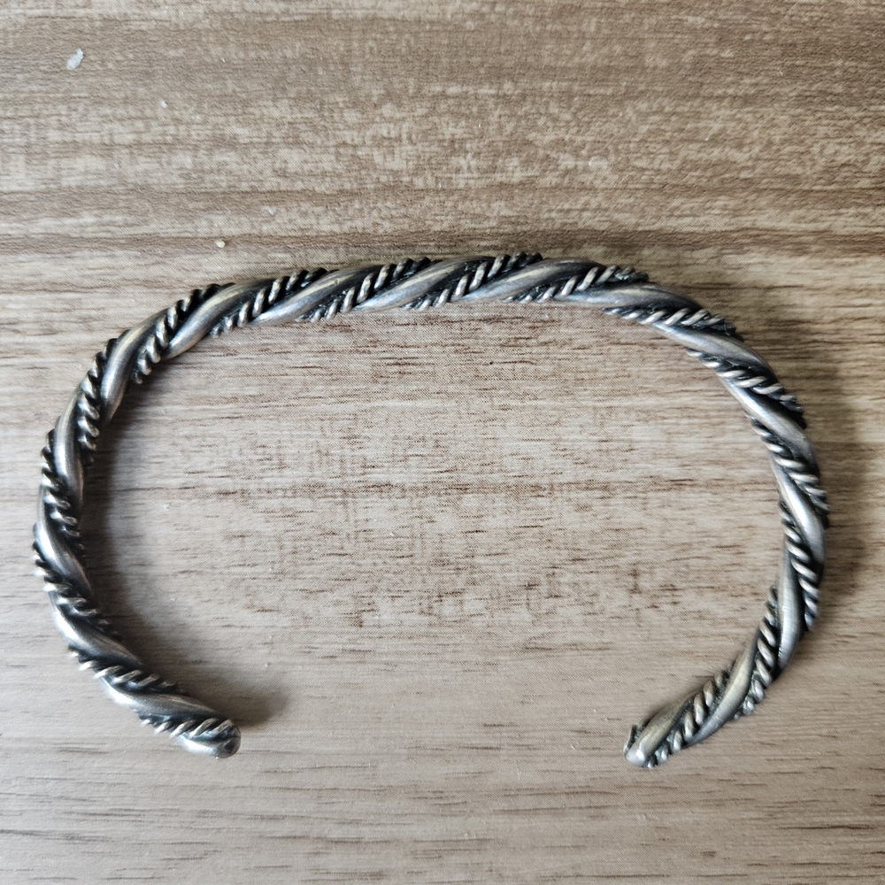 Silver Braided Bracelet - image 1